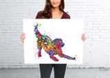 Golden Retriever Playfull Watercolor Print Pet Gift Pet Dog Love Puppy Dog Poster Dog Art Playing Dog Nursery Pet Poster Dog Poster-2177