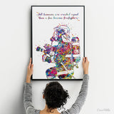 Fireman Quote Watercolor Print Firefighter Gift Fire Department Fire Soldier Hero Wall Art Wall Decor Rescue Personalised Hero Gift-1901