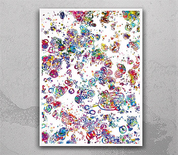 Uric Acid Crystals Watercolor Print Clinic Wall Art Arthritis Art Office Gout Wall Hanging Rheumatology Disorders Rheumatologist Gift-2490