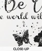 Be You the world will adjust Quote Elephant Watercolor Print Housewarming Gift Wall Art LGBT Motivational Inspirational Wall Hanging-1873
