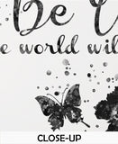 Be You the world will adjust Quote Elephant Watercolor Print Housewarming Gift Wall Art LGBT Motivational Inspirational Wall Hanging-1873