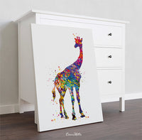 Giraffe Watercolor Print Giraffe Painting Wild Animal African Safari Gift For Kids Nursery Wall Art Wall Decor Home Decor Wall Hanging-614