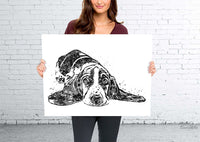 Basset Hound Dog Watercolor Dog Print Basset Hound Pet Dog Love Puppy Friend Animal Dog Pet Art Dogart Basset Hound Poster Dog Art-1444