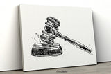 Gavel Watercolor Print Ceremonial Mallet Art Attorney Lawyer Office Wall Art Judge's Gavel Law Lawyer Justice Hammer Pass the Bar Gift-445