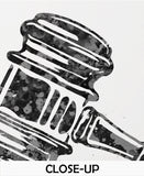 Gavel Watercolor Print Ceremonial Mallet Art Attorney Lawyer Office Wall Art Judge's Gavel Law Lawyer Justice Hammer Pass the Bar Gift-445