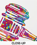 Gavel Watercolor Print Ceremonial Mallet Art Attorney Lawyer Office Wall Art Judge's Gavel Law Lawyer Justice Hammer Pass the Bar Gift-445