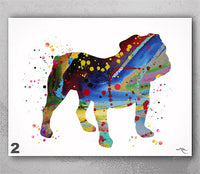 English Bulldog Art Watercolor Dog Print Pet Gift Pet Dog Love Friend Dog British Bulldog Dog Art Dog Wall Art Doglover Gift Dog Print-468