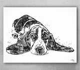 Basset Hound Dog Watercolor Dog Print Basset Hound Pet Dog Love Puppy Friend Animal Dog Pet Art Dogart Basset Hound Poster Dog Art-1444