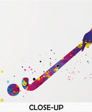 Field Hockey Girl Watercolor Print Hockey Player Girl Gift Art Wall Decor Female Woman Hockey Art Run with your heart Girl Wall Art-1865