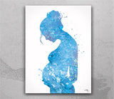 Pregnant Art Watercolor Print Pregnancy Gift Gynecology Obstetrician Nursing Baby Shower New Mum Medical Office Art Clinic Midwife Gift-1213