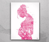 Pregnant Art Watercolor Print Pregnancy Gift Gynecology Obstetrician Nursing Baby Shower New Mum Medical Office Art Clinic Midwife Gift-1213