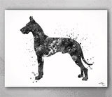 Great Dane Dog Watercolor Print Great Dane Gift Pet Dog Love Puppy Friend Animal Dog Dogart Great Dane Poster Dog Art Great Dane Art-1162