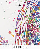 Cross Section of Human Hair Watercolor Print Skin Histology Dermatology Art Medical Art Dermatologist Gift Clinic Decor Hair Cell Art-1153