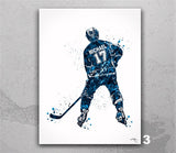Roller Hockey Player Male Boy Man Personalized Watercolor Print inline Hockey Boys Personalized Gift Customize Hockey Wall Art-2407