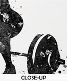 Woman Weight Lifter Quote Watercolor Print Female Weightlifter Gift Art Wall Decor Gym Fitness and she lifted motivational Wall Art-2139