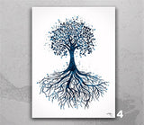Tree Rooted Watercolor Print Wedding Gift Tree of Life Housewarming Gift Wall Decor Art Nursery Decor Family Home Decor Wall Art Gift-508