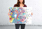 DNA Genome Sequence Map Art Watercolor Print Molecule Medical Wall Art Science Genetic Office Clinic Laboratory Biology Abstract Art-2570 - CocoMilla