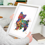 Yorkshire Terrier Watercolor Print Yorkie Art Print Terrier Art Gift Pet Dog Lover Gift Puppy Poster Wall Art Dog Art Housewarming Gift-552