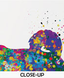 Shiba inu Dog Watercolor Print Shiba inu Playing Decor Dog Painting Gift Pet Doglover Nursery Puppy Pet Dogart Abstract Poster Dog Art-87