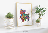 Yorkshire Terrier Watercolor Print Yorkie Art Print Terrier Art Gift Pet Dog Lover Gift Puppy Poster Wall Art Dog Art Housewarming Gift-552