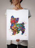 Yorkshire Terrier Watercolor Print Yorkie Art Print Terrier Art Gift Pet Dog Lover Gift Puppy Poster Wall Art Dog Art Housewarming Gift-552