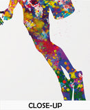 Scuba Diving Couple Watercolor Print Personalised Gift Coastal Wall Art Wall Art Diving Wedding Gift Valentine's Gift Wall Hanging-2631