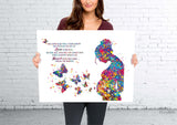 Pregnant Woman Quote Watercolor Print Pregnancy Mom Gift Butterfly Obstetrician Nursing Baby Shower New Mum Mother Gift Midwife Gift-2644