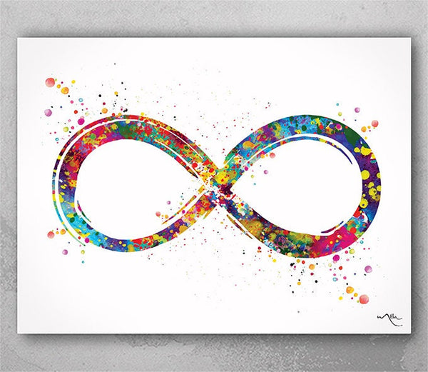 Infinity Symbol Watercolor Print Eternity Forever Sign Art Wedding Gift Housewarming Gift Wall Art Inspirational Wall Decor Wall Hanging-216