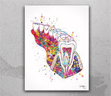 Molar Tooth Section Diagram Watercolor Print Human Teeth Anatomy Dental Office Clinic Decor Art Dentistry Dentist Gift Dental Hygienist-1237