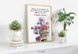 Fireman Personalised Quote Watercolor Print Firefighter Custom Name Gift Fire Department Fire Soldier Hero Wall Art Wall Decor Rescue -2658