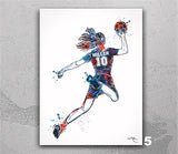 Handball Player Girl Personalized Watercolor Print Female Handball Player Gift Teen Handball Woman Personalized Gift Customize Wall Art-2669