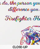 Fireman Personalised Quote Watercolor Print Firefighter Custom Name Gift Fire Department Fire Soldier Hero Wall Art Wall Decor Rescue -2658