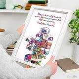 Fireman Personalised Quote Watercolor Print Firefighter Custom Name Gift Fire Department Fire Soldier Hero Wall Art Wall Decor Rescue -2658