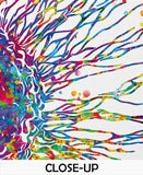 Cancer Cell and T-Cells Watercolor Print Immune Cells Medical Art Science Histology T Cell Attacking Oncology immunology Clinic  Chemo-2679