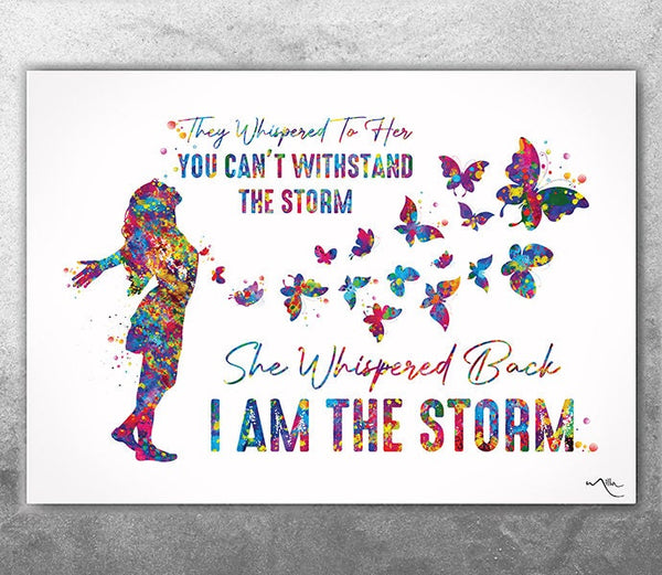 They Whispered Quote Watercolor Print Inspirational Housewarming Gift Wall Art Motivational Quotes Wall Decor Home Decor Wall Hanging -2714