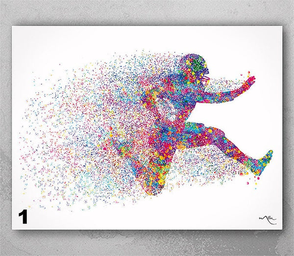 American Football Watercolor Art Print American Football Player Art Poster Football Wall Art Wall Decor American Sport Art Wall Hanging-2739