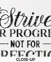 Runner Quote Watercolor Print Runner Female Woman Girl "Strive for Progress Not for Perfection" poster Sport running motivational Gift-2142
