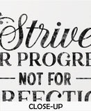 Runner Quote Watercolor Print Runner Female Woman Girl "Strive for Progress Not for Perfection" poster Sport running motivational Gift-2142
