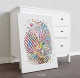 Personalized Fingerprint, Actual Fingerprint, Watercolor Print, Digital Download, Keepsake, Memorial Gift, Unique Gift, Loss Gift, Download