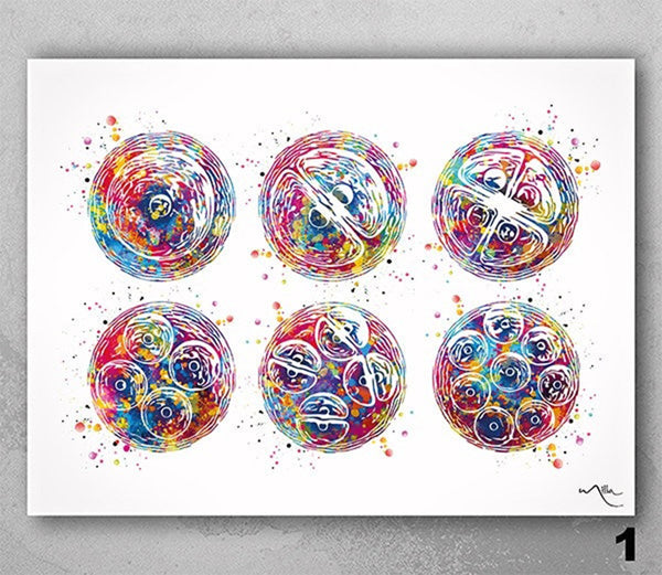 Mitosis Watercolor Print Cell Division Medical Art Biology Lab Microbiology Poster Cell Cycle Art Clinic Science Art Genetic Lab Decor-2552