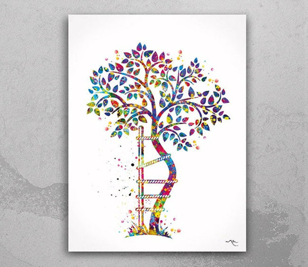 Orthopedic Tree Watercolor Print Crooked Tree Orthopedic Symbol Wall Art Physiotherapy Chiropractor Gift Skeletal Medical Art Anatomy-1399