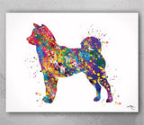 Shiba inu Dog Watercolor Print Shiba inu Playing Decor Dog Painting Gift Pet Doglover Nursery Puppy Pet Dogart Abstract Poster Dog Art-87