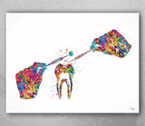 Dental Treatment Watercolor Print Tooth Anatomical Art Dental Clinic Decor Art Dentistry Office Medical Graduaiton Dentist Gift Art-1421