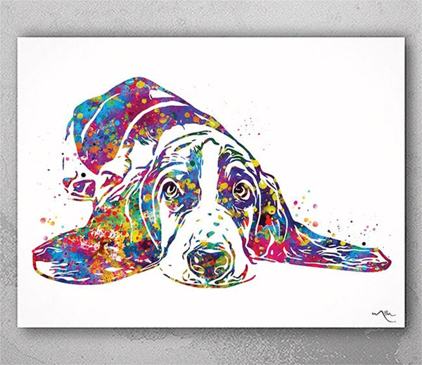 Basset Hound Dog Watercolor Dog Print Basset Hound Pet Dog Love Puppy Friend Animal Dog Pet Art Dogart Basset Hound Poster Dog Art-1444