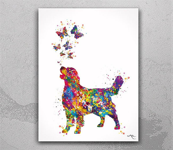 Golden Retriever Watercolor Dog Print Pet Gift Pet Dog Love Puppy Friend Dog Poster Dog Art Customizable Animal Pet Poster Dog Poster-1748