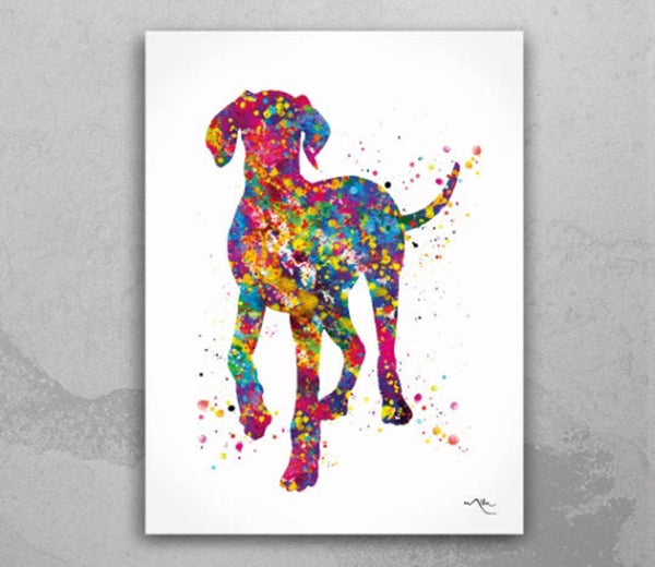 Hungarian Vizsla Dog Portrait Watercolor Print Magyar Dog Pet Gift Dog Love Puppy Friend Dog Art Custom Poster Vizsla Poster Dogart-1445