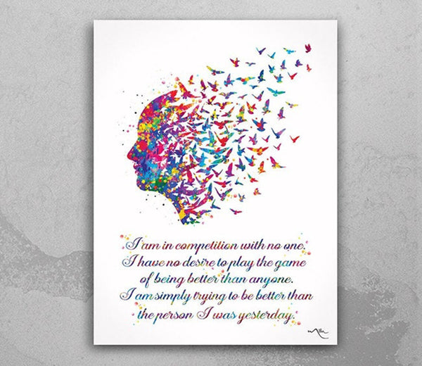 Free Mind Quote Watercolor Print Motivational Quote Meditation Art Yoga Print Psychology Clinic Therapy Art Yoga Studio Wall Art Nirvana-323