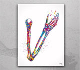 Arm Anatomy Skeletal System Watercolor Print Arm Bone Human Body Anatomy Art Medical Art Wall Hanging Graduation Gift Clinic Decor Gift-1040