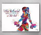 Bodybuilding Watercolor Print Fitness Girl Quote Fit Girl Mom Female Woman Dumbbells Wall Art Gym Weight Lifting Sport Weight Training-2487