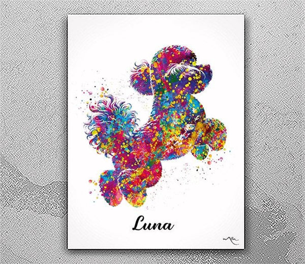 Shih Tzu Dog Watercolor Print Dog Lovers Gift Bichon Frise, Maltese, Toy Poodle, Cockapoo Wall Art  Wall Decor, Cavapoo Wall Hanging-2867